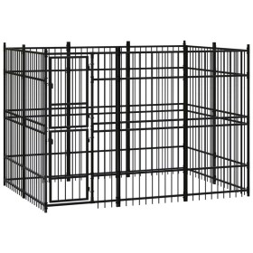 Outdoor steel dog kennel 5.53 m² by vidaXL, Dog kennels and fences - Ref: Foro24-3097957, Price: 720,43 €, Discount: %