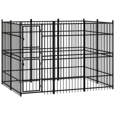 Outdoor steel dog kennel 5.53 m² by vidaXL, Dog kennels and fences - Ref: Foro24-3097957, Price: 719,99 €, Discount: %