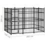 Outdoor steel dog kennel 5.53 m² by vidaXL, Dog kennels and fences - Ref: Foro24-3097957, Price: 719,99 €, Discount: %