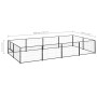 Steel kennel 8 m² black by vidaXL, Dog kennels and fences - Ref: Foro24-3082111, Price: 216,92 €, Discount: %