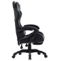 Silla gaming con reposapiés cuero sintético gris y negro de vidaXL, Sillas de oficina - Ref: Foro24-287990, Precio: 173,99 €,...