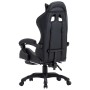 Silla gaming con reposapiés cuero sintético gris y negro de vidaXL, Sillas de oficina - Ref: Foro24-287990, Precio: 173,99 €,...