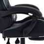 Silla gaming con reposapiés cuero sintético gris y negro de vidaXL, Sillas de oficina - Ref: Foro24-287990, Precio: 173,99 €,...