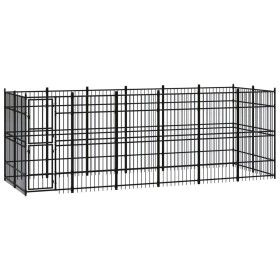 Outdoor steel dog kennel 11.06 m² by vidaXL, Dog kennels and fences - Ref: Foro24-3097960, Price: 1,00 €, Discount: %