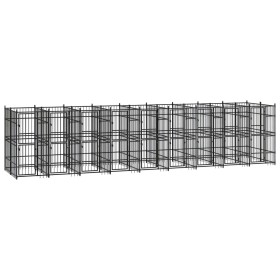 Steel outdoor kennel 16.59 m² by vidaXL, Dog kennels and fences - Ref: Foro24-3097944, Price: 2,00 €, Discount: %