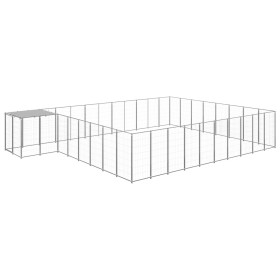 Silver kennel 25.41 m² steel by vidaXL, Dog kennels and fences - Ref: Foro24-3082235, Price: 500,01 €, Discount: %