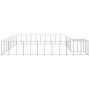 Silver kennel 25.41 m² steel by vidaXL, Dog kennels and fences - Ref: Foro24-3082235, Price: 500,01 €, Discount: %