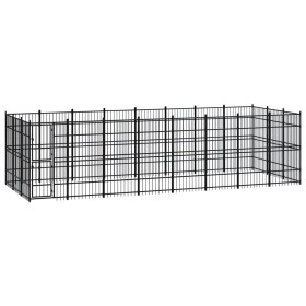 Steel outdoor kennel 22.12 m² by vidaXL, Dog kennels and fences - Ref: Foro24-3097979, Price: 1,00 €, Discount: %