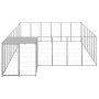 Silver kennel 15.73 m² steel by vidaXL, Dog kennels and fences - Ref: Foro24-3082221, Price: 398,13 €, Discount: %