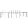 Silver kennel 15.73 m² steel by vidaXL, Dog kennels and fences - Ref: Foro24-3082221, Price: 398,13 €, Discount: %