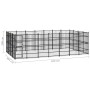 Steel outdoor kennel 25.8 m² by vidaXL, Dog kennels and fences - Ref: Foro24-3097985, Price: 1,00 €, Discount: %