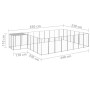 Silver kennel 15.73 m² steel by vidaXL, Dog kennels and fences - Ref: Foro24-3082221, Price: 398,13 €, Discount: %