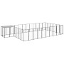 Black kennel 19.36 m² steel by vidaXL, Dog kennels and fences - Ref: Foro24-3082215, Price: 519,99 €, Discount: %