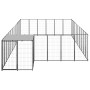 Black kennel 19.36 m² steel by vidaXL, Dog kennels and fences - Ref: Foro24-3082215, Price: 519,99 €, Discount: %