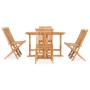 Folding garden dining set 7 pieces solid teak wood by vidaXL, Garden sets - Ref: Foro24-3059988, Price: 594,12 €, Discount: %