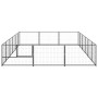 Steel kennel 18 m² black by vidaXL, Dog kennels and fences - Ref: Foro24-3082130, Price: 301,77 €, Discount: %