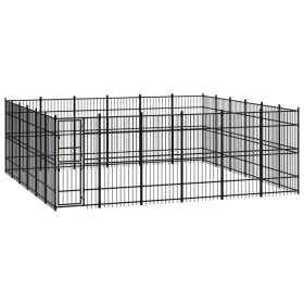 Outdoor steel dog kennel 33.18 m² by vidaXL, Dog kennels and fences - Ref: Foro24-3097995, Price: 1,00 €, Discount: %