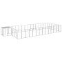 Silver kennel 26.62 m² steel by vidaXL, Dog kennels and fences - Ref: Foro24-3082224, Price: 571,47 €, Discount: %