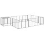 Black kennel 15.73 m² steel by vidaXL, Dog kennels and fences - Ref: Foro24-3082214, Price: 485,99 €, Discount: %