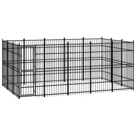 Outdoor steel dog kennel 13.82 m² by vidaXL, Dog kennels and fences - Ref: Foro24-3097976, Price: 1,00 €, Discount: %