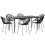 Juego de comedor para jardín 7 piezas ratán PVC negro de vidaXL, Conjuntos de jardín - Ref: Foro24-3156533, Precio: 742,77 €,...