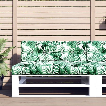 Cushions for pallets 2 units leaf print fabric by vidaXL, Cushions for chairs and sofas - Ref: Foro24-314555, Price: 74,96 €,...