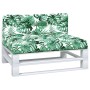 Cushions for pallets 2 units leaf print fabric by vidaXL, Cushions for chairs and sofas - Ref: Foro24-314555, Price: 74,96 €,...