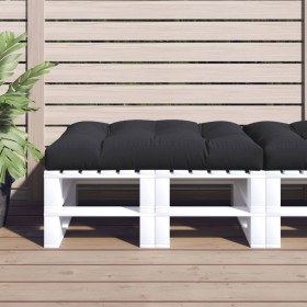 Black fabric garden seat cushion 120x80x12 cm by vidaXL, Cushions for chairs and sofas - Ref: Foro24-47502, Price: 61,50 €, D...