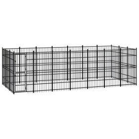 Steel outdoor kennel 19.35 m² by vidaXL, Dog kennels and fences - Ref: Foro24-3097978, Price: 1,00 €, Discount: %