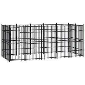 Steel outdoor kennel 9.22 m² by vidaXL, Dog kennels and fences - Ref: Foro24-3097959, Price: 1,00 €, Discount: %