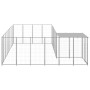 Silver kennel 10.89 m² steel by vidaXL, Dog kennels and fences - Ref: Foro24-3082232, Price: 373,83 €, Discount: %