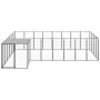 Black kennel 10.89 m² steel by vidaXL, Dog kennels and fences - Ref: Foro24-3082226, Price: 413,49 €, Discount: %