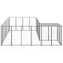 Black kennel 10.89 m² steel by vidaXL, Dog kennels and fences - Ref: Foro24-3082226, Price: 413,49 €, Discount: %