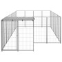 Silver dog kennel 10.89 m² steel by vidaXL, Dog kennels and fences - Ref: Foro24-3082210, Price: 373,83 €, Discount: %