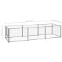 Silberner Zwinger 3 m² aus Stahl von vidaXL, Hundehütten und Zäune - Ref: Foro24-3082101, Preis: 130,74 €, Rabatt: %