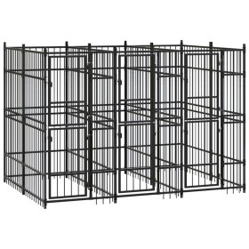 Steel outdoor kennel 5.53 m² by vidaXL, Dog kennels and fences - Ref: Foro24-3097938, Price: 1,00 €, Discount: %