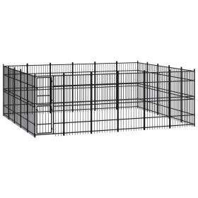 Steel outdoor kennel 27.65 m² by vidaXL, Dog kennels and fences - Ref: Foro24-3097990, Price: 1,00 €, Discount: %