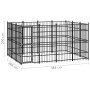 Steel outdoor kennel 11.06 m² by vidaXL, Dog kennels and fences - Ref: Foro24-3097975, Price: 1,00 €, Discount: %