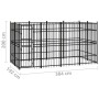 Steel outdoor kennel 7.37 m² by vidaXL, Dog kennels and fences - Ref: Foro24-3097958, Price: 907,50 €, Discount: %