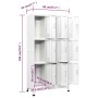 Steel locker with 9 compartments 90x45x180 cm by vidaXL, Lockers and storage cabinets - Ref: Foro24-20157, Price: 342,04 €, D...