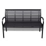 Banco de jardín acero y WPC negro 125 cm de vidaXL, Bancos de jardín - Ref: Foro24-41556, Precio: 163,12 €, Descuento: %