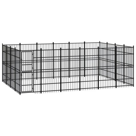 Steel outdoor kennel 22.12 m² by vidaXL, Dog kennels and fences - Ref: Foro24-3097984, Price: 1,00 €, Discount: %