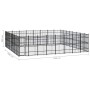 Steel outdoor kennel 58.98 m² by vidaXL, Dog kennels and fences - Ref: Foro24-3098004, Price: 2,00 €, Discount: %