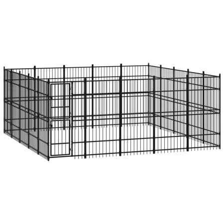 Steel outdoor kennel 23.04 m² by vidaXL, Dog kennels and fences - Ref: Foro24-3097989, Price: 1,00 €, Discount: %