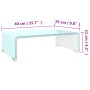 TV stand / Monitor riser green glass 40x25x11 cm by vidaXL, TV Furniture - Ref: Foro24-244142, Price: 53,60 €, Discount: %