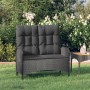 Reclining garden bench with black PE rattan cushions 107 cm by vidaXL, garden benches - Ref: Foro24-319894, Price: 154,86 €, ...