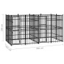 Steel outdoor kennel 7.37 m² by vidaXL, Dog kennels and fences - Ref: Foro24-3098010, Price: 1,00 €, Discount: %