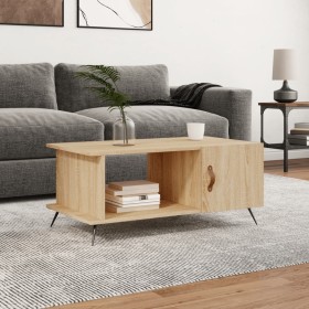 Mesa de centro madera contrachapada roble Sonoma 90x50x40 cm de vidaXL, Mesas de centro - Ref: Foro24-829463, Precio: 43,99 €...