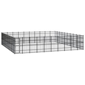 Steel outdoor kennel 92.16 m² by vidaXL, Dog kennels and fences - Ref: Foro24-3098009, Price: 2,00 €, Discount: %