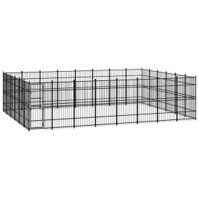 Outdoor steel dog kennel 44.24 m² by vidaXL, Dog kennels and fences - Ref: Foro24-3097997, Price: 2,00 €, Discount: %